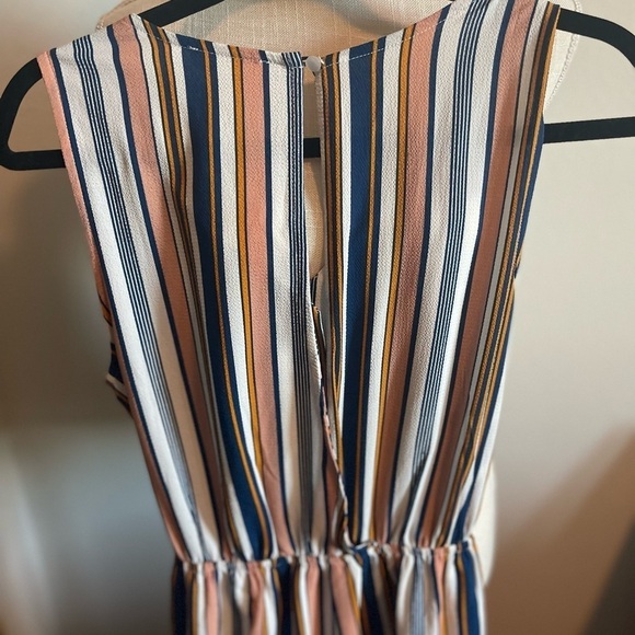 Monteau Multi Colored Pin Stripe Jumpsuit - Picture 10 of 10